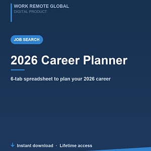2026 Career Planner — 6-Tab Spreadsheet
