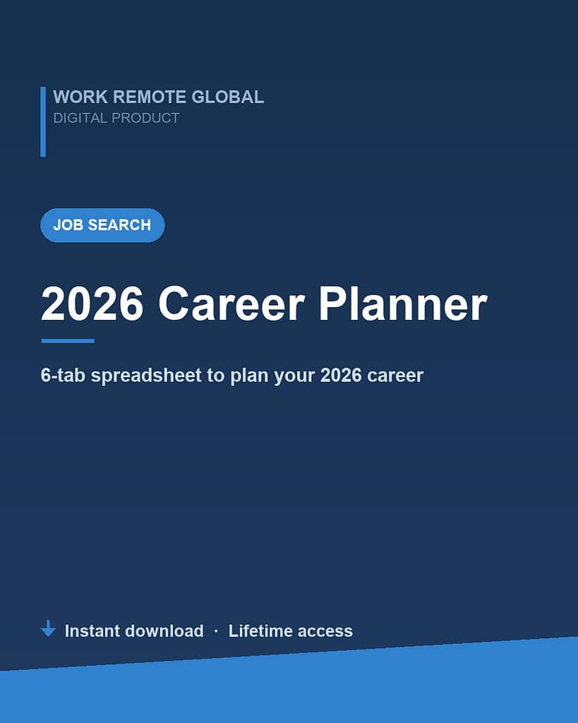 2026 Career Planner — 6-Tab Spreadsheet
